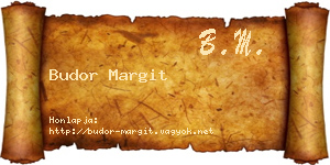 Budor Margit névjegykártya